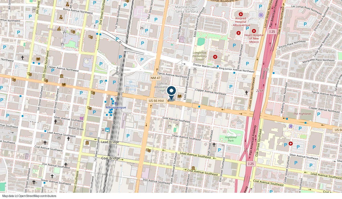 Map showing the location of Nuvé Salon & Spa